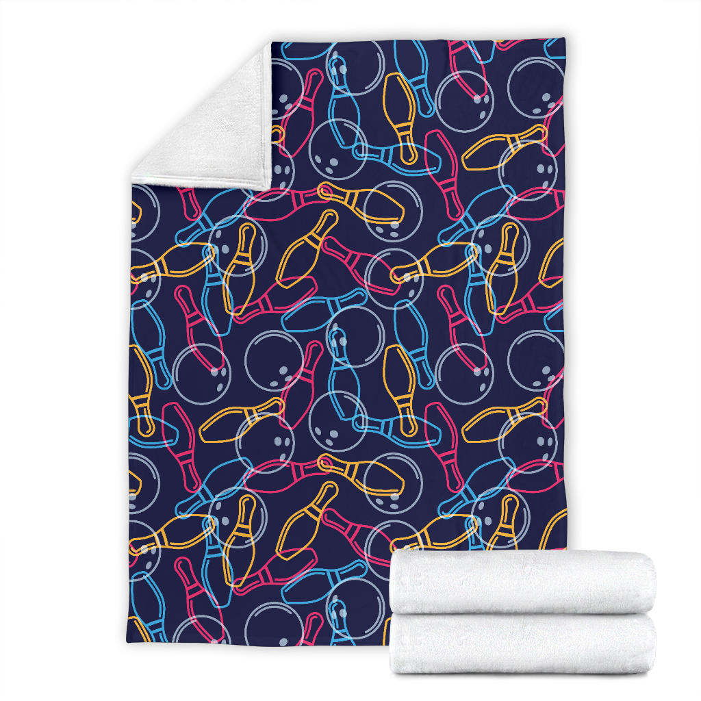 Bowling Pattern Print Design 07 Premium Blanket