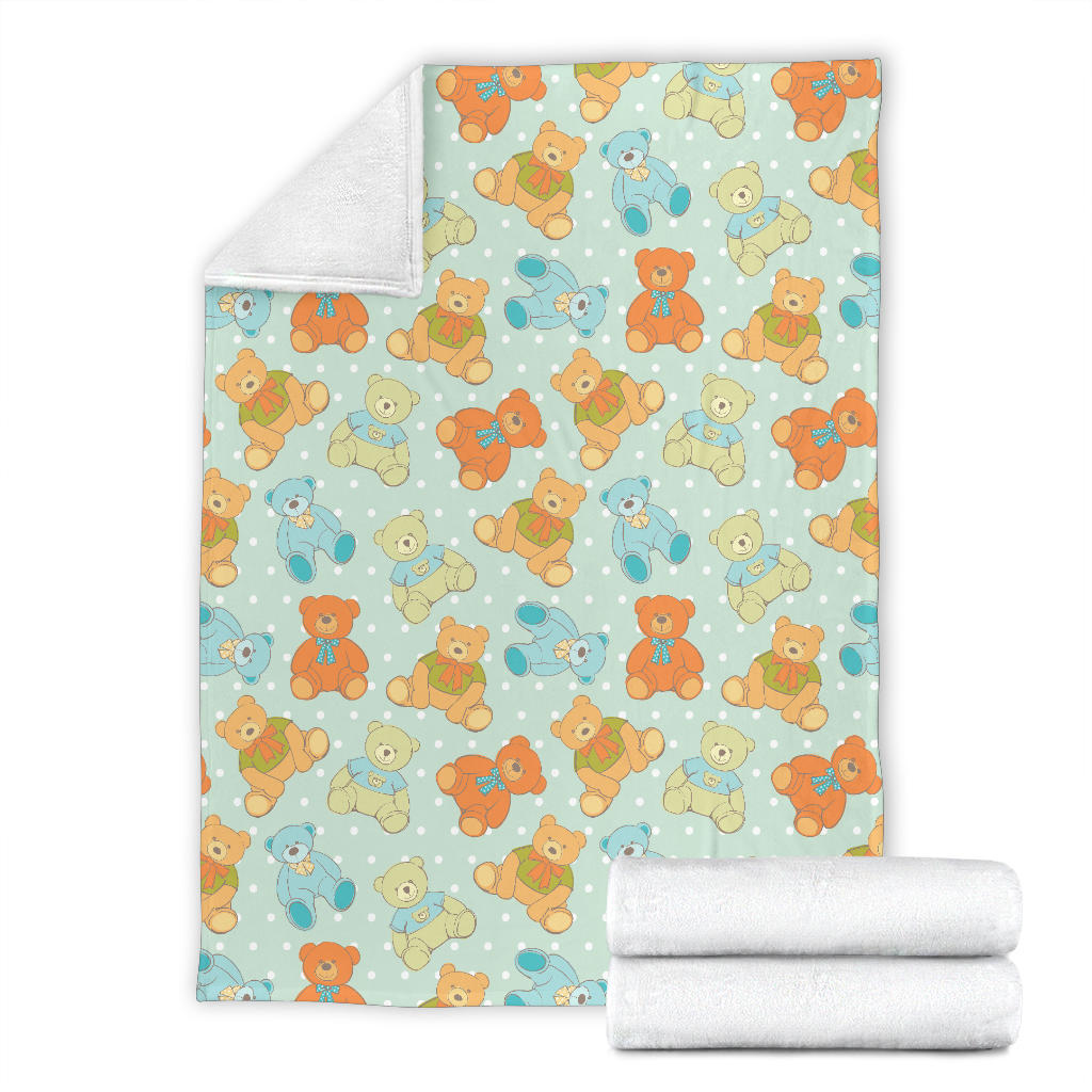 Bear Pattern Print Design 02 Premium Blanket