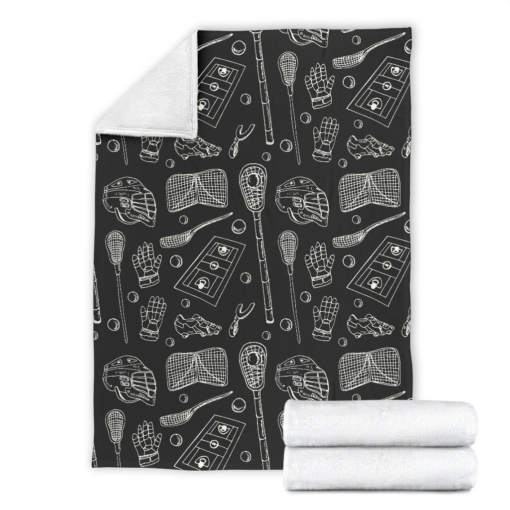Lacrosse Pattern Print Design 01 Premium Blanket