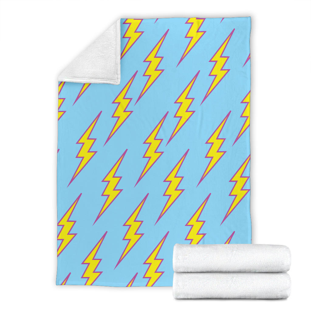 Lightning Thunder Pattern Print Design 02 Premium Blanket