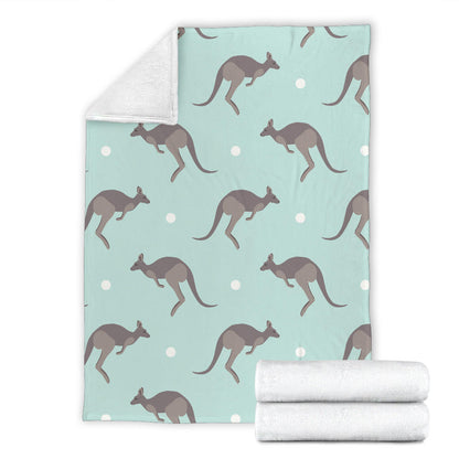 Kangaroos Pattern Print Design 04 Premium Blanket