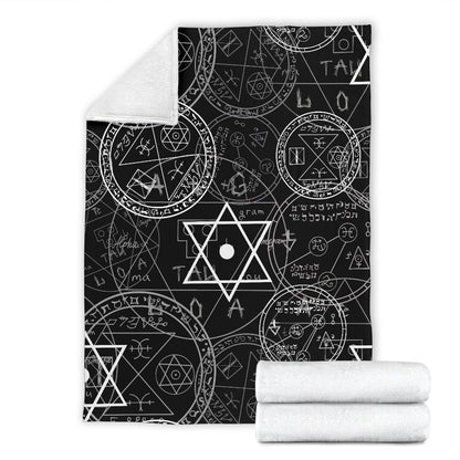 Pentagram Pattern Print Design A01 Premium Blanket