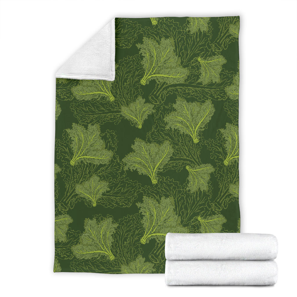 Kale Pattern Print Design 01 Premium Blanket
