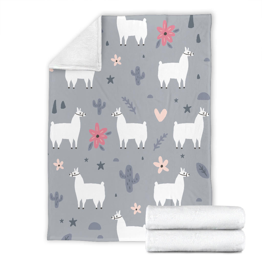 Llama Pattern Print Design 010 Premium Blanket