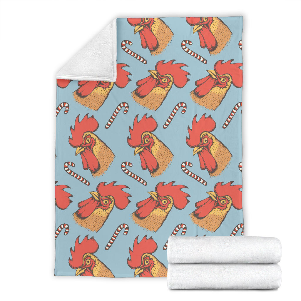 Rooster Pattern Print Design A05 Premium Blanket