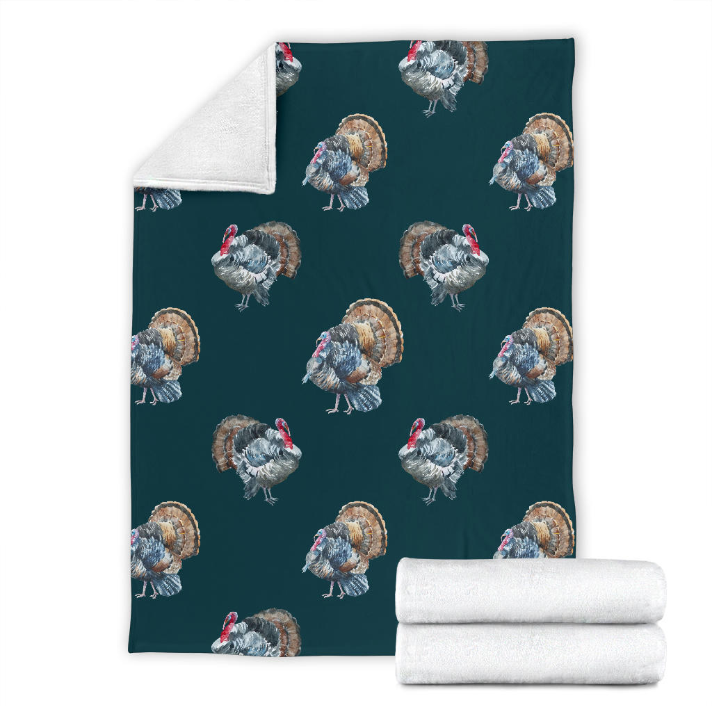 Turkey Pattern Print Design 03 Premium Blanket