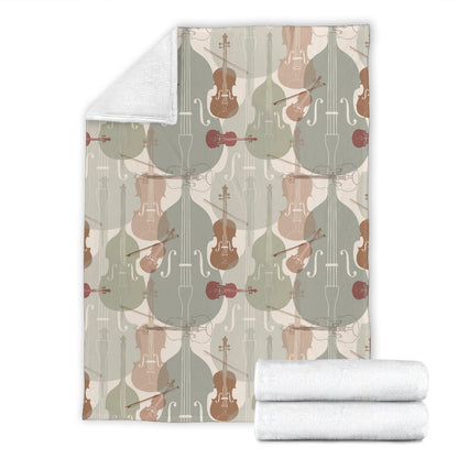Violin Pattern Print Design 01 Premium Blanket