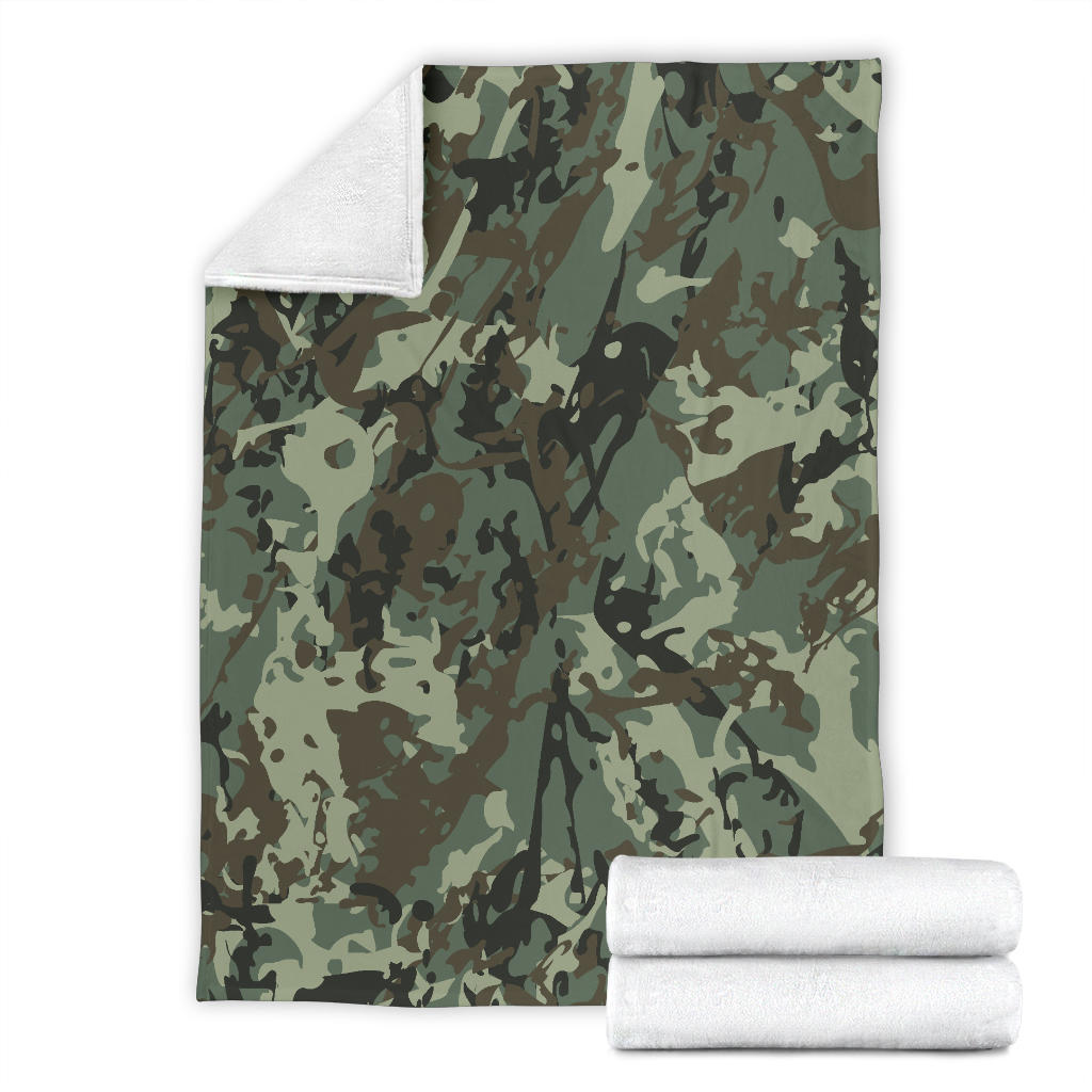 Camouflage Pattern Print Design 06 Premium Blanket