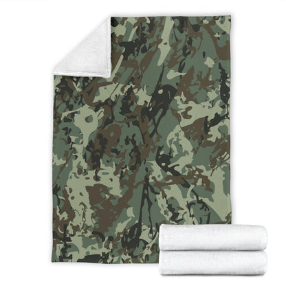 Camouflage Pattern Print Design 06 Premium Blanket