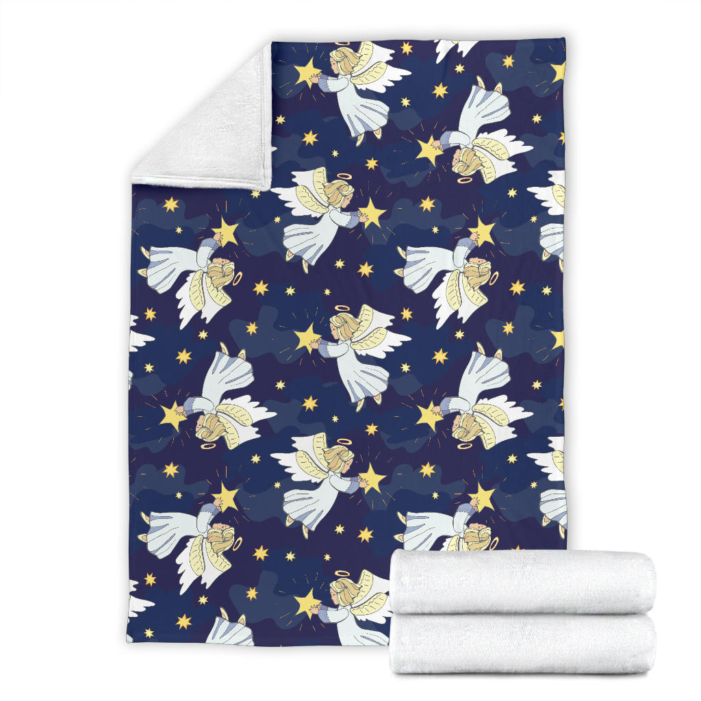 Angel Pattern Print Design 06 Premium Blanket
