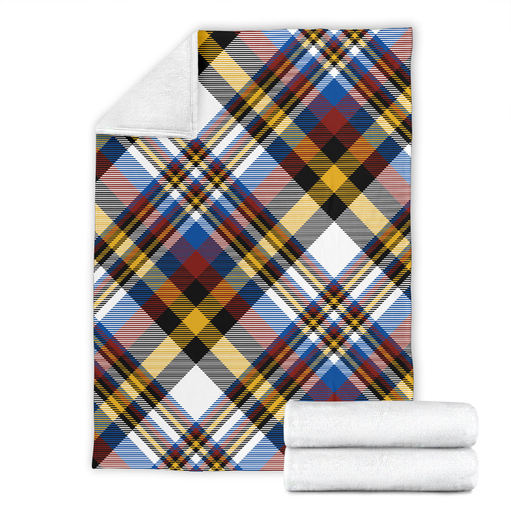 Madras Pattern Print Design 01 Premium Blanket
