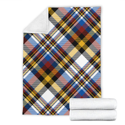 Madras Pattern Print Design 01 Premium Blanket