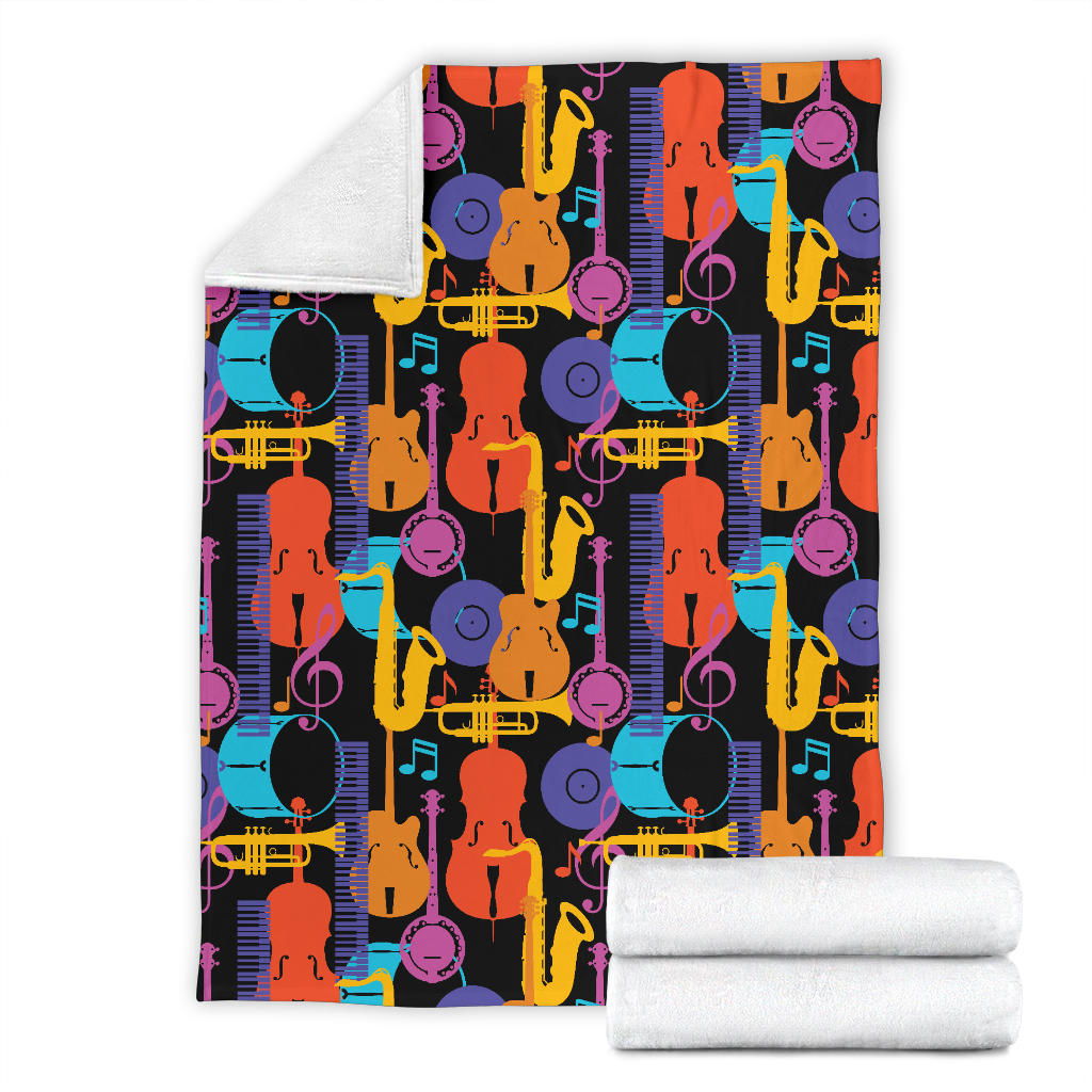 Jazz Pattern Print Design 03 Premium Blanket