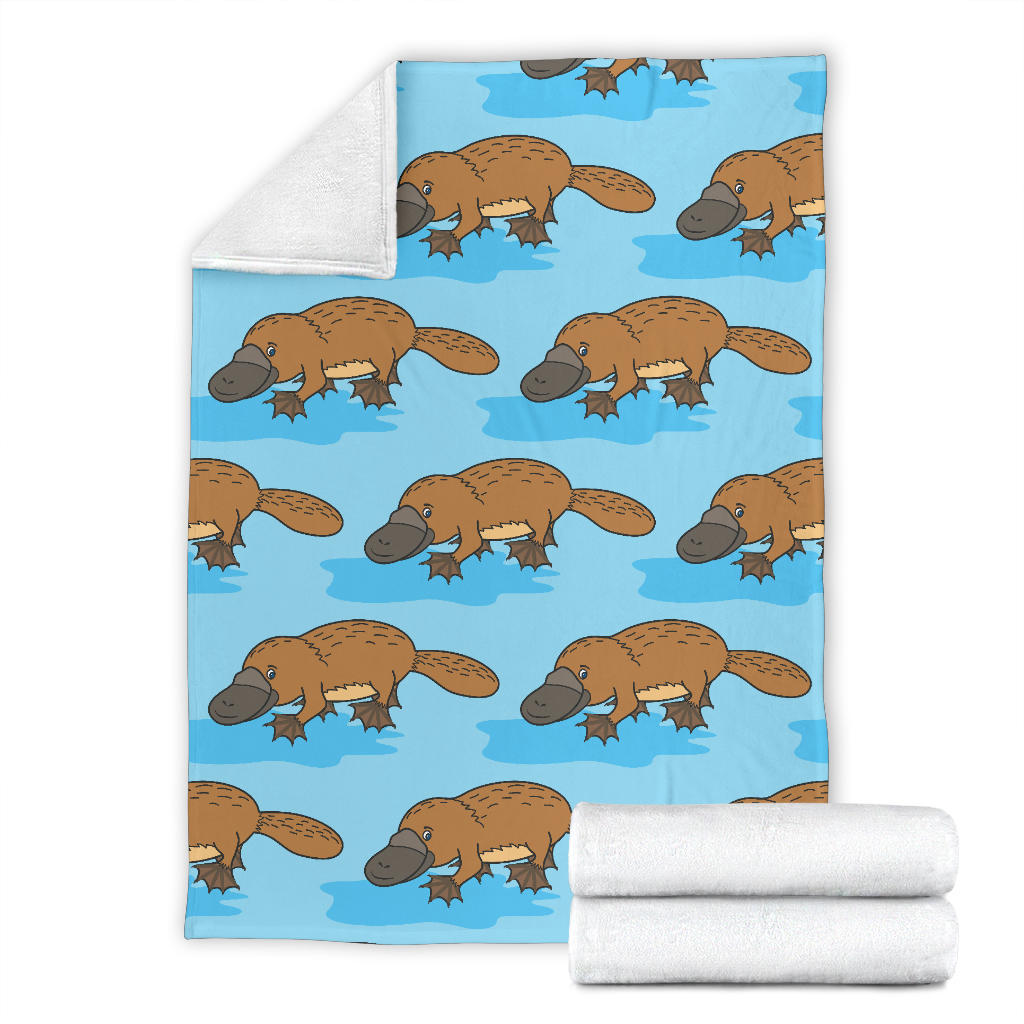 Platypus Pattern Print Design A02 Premium Blanket