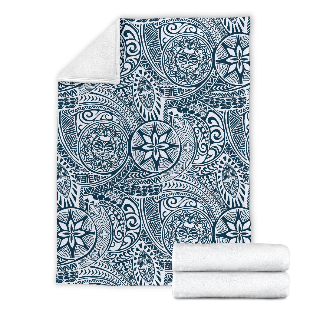 Polynesian Pattern Print Design A03 Premium Blanket