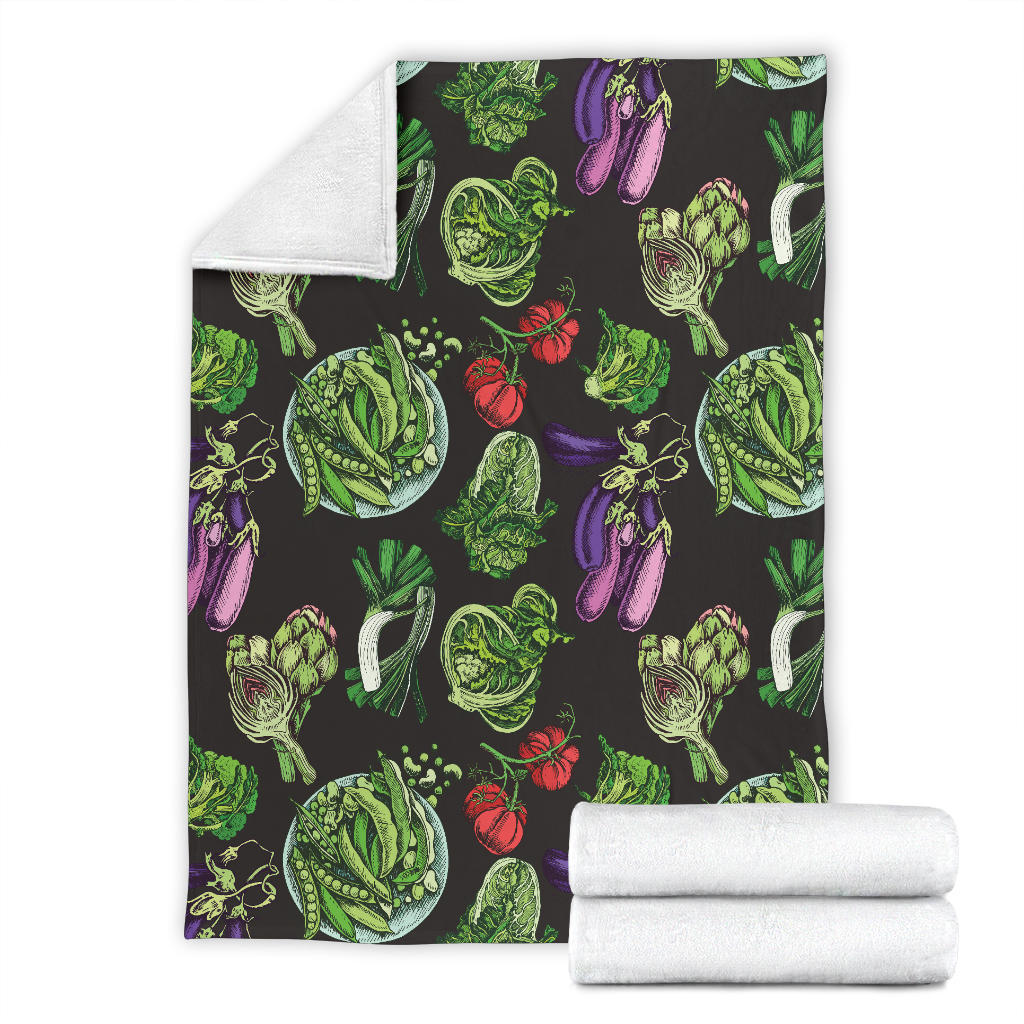 Lettuce Pattern Print Design 01 Premium Blanket