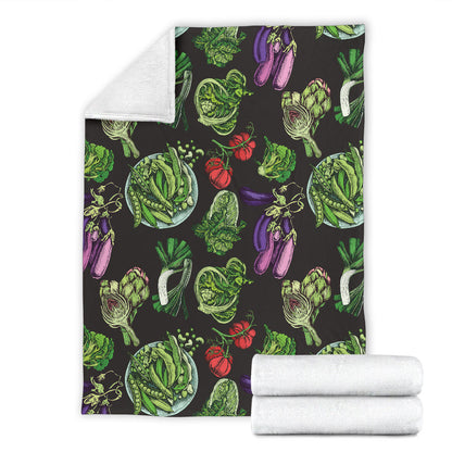 Lettuce Pattern Print Design 01 Premium Blanket