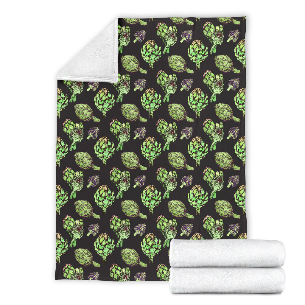 Artichoke Pattern Print Design 02 Premium Blanket