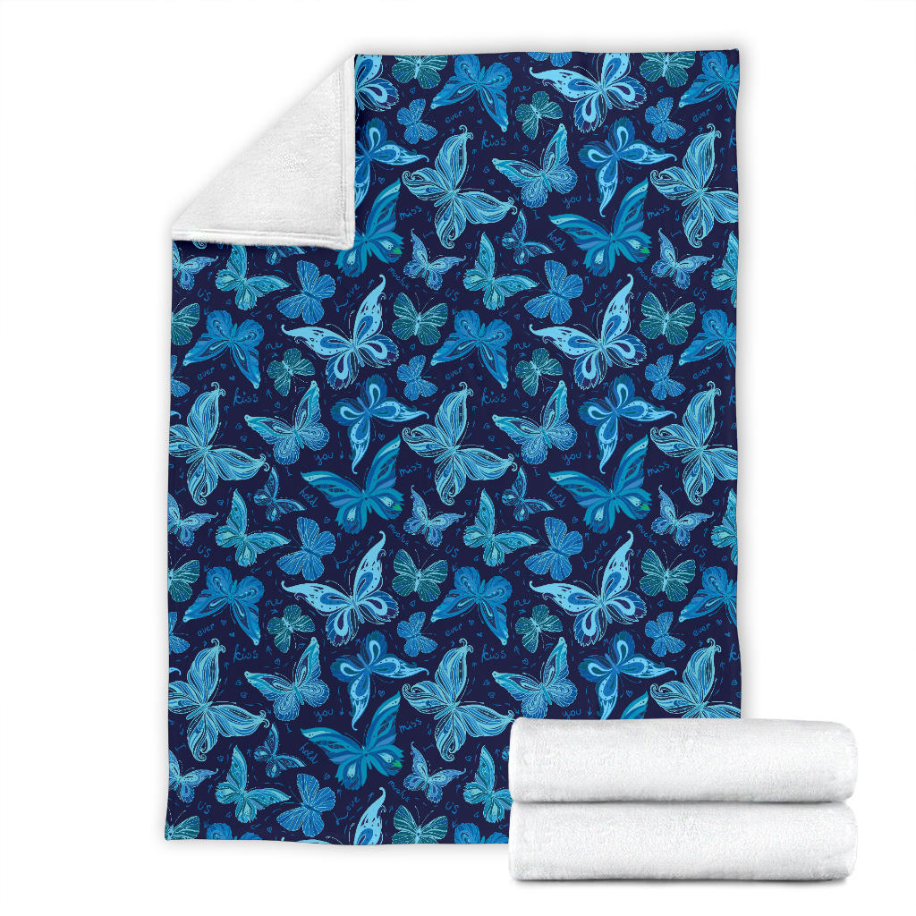 Butterfly Pattern Print Design 03 Premium Blanket