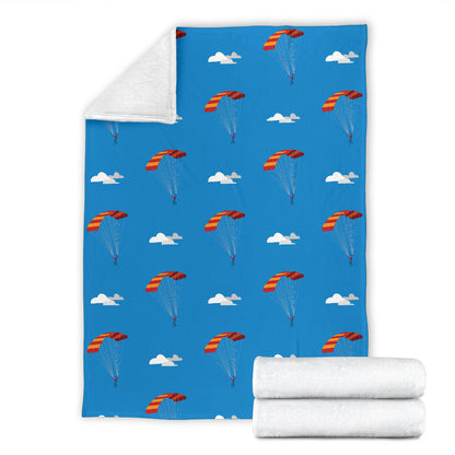 Skydiving Pattern Print Design 02 Premium Blanket