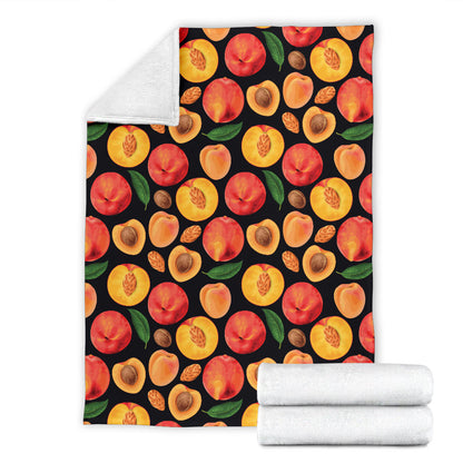 Peach Pattern Print Design A02 Premium Blanket