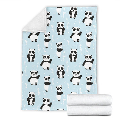 Panda Pattern Print Design A01 Premium Blanket