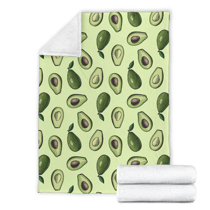 Avocado Pattern Print Design 02 Premium Blanket