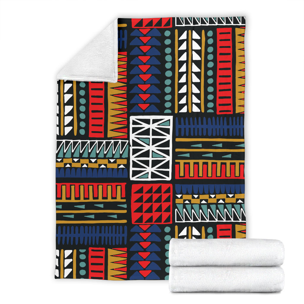 Kente Pattern Print Design 02 Premium Blanket