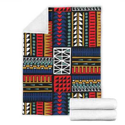 Kente Pattern Print Design 02 Premium Blanket