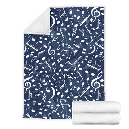 Music note Pattern Print Design A02 Premium Blanket
