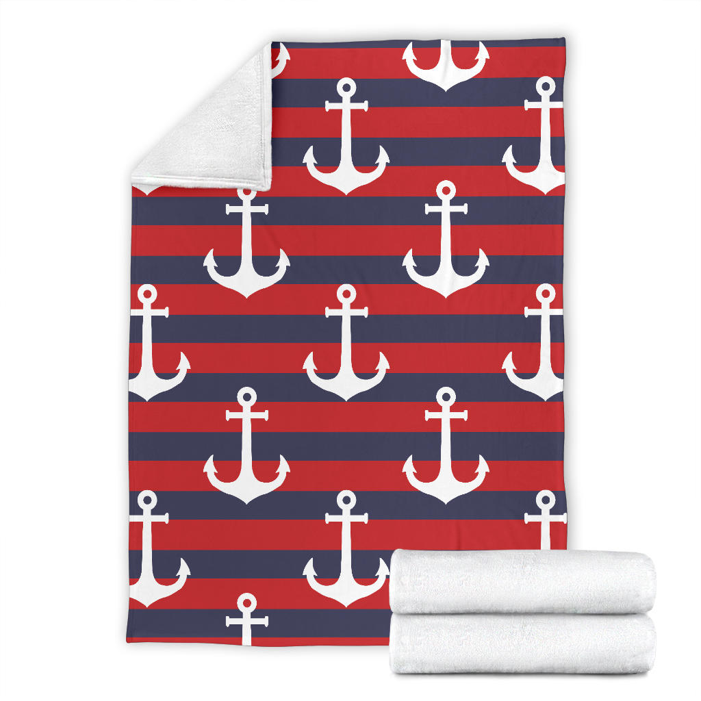 Nautical Pattern Print Design A05 Premium Blanket