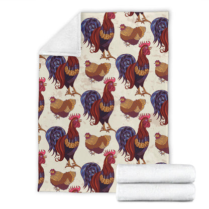 Rooster Pattern Print Design A03 Premium Blanket