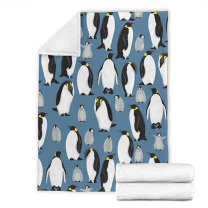 Penguin Pattern Print Design A03 Premium Blanket