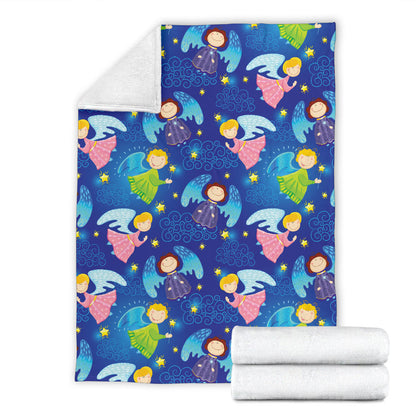 Angel Little Pattern Print Design 02 Premium Blanket