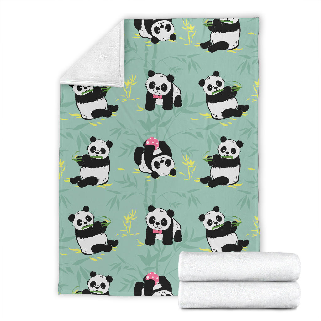 Panda Pattern Print Design A05 Premium Blanket