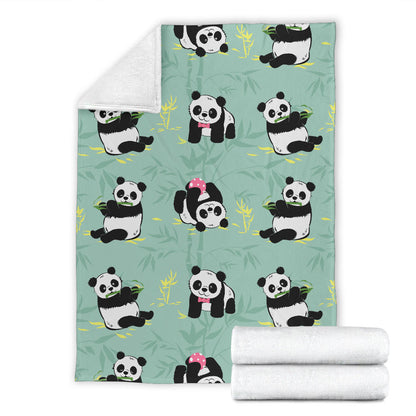 Panda Pattern Print Design A05 Premium Blanket