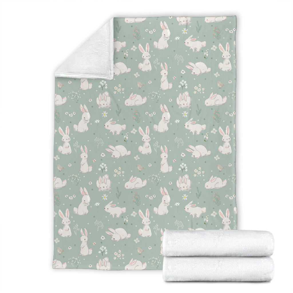 Bunny Pattern Print Design 03 Premium Blanket