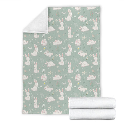 Bunny Pattern Print Design 03 Premium Blanket