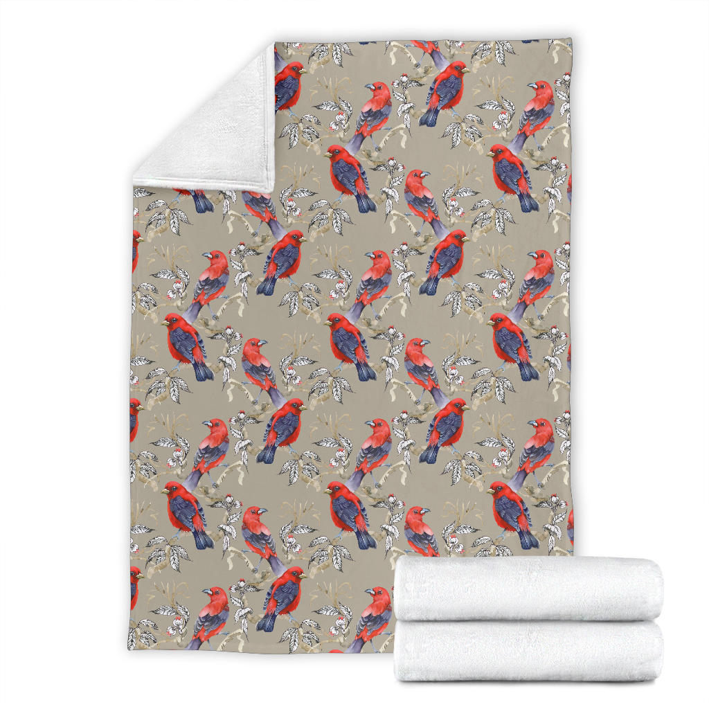 Birds Pattern Print Design 05 Premium Blanket