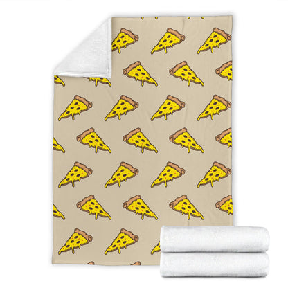 Pizza Pattern Print Design A04 Premium Blanket