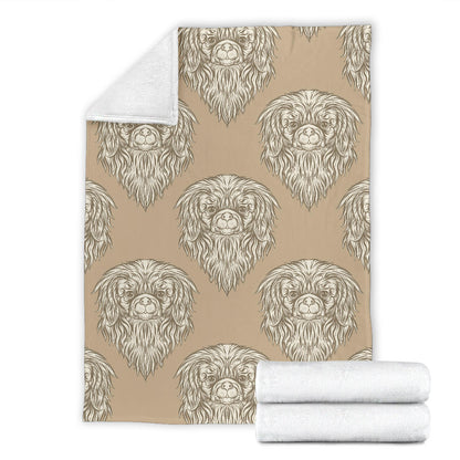 Pekingese Pattern Print Design A01 Premium Blanket