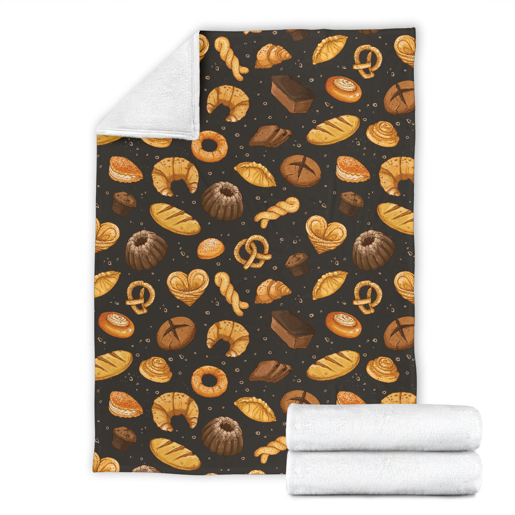 Bread Pattern Print Design 05 Premium Blanket
