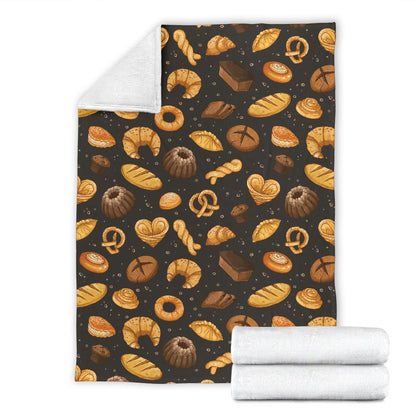 Bread Pattern Print Design 05 Premium Blanket