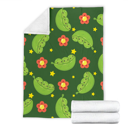 Peas Pattern Print Design A01 Premium Blanket