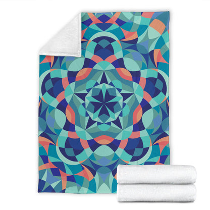 Kaleidoscope Pattern Print Design 03 Premium Blanket