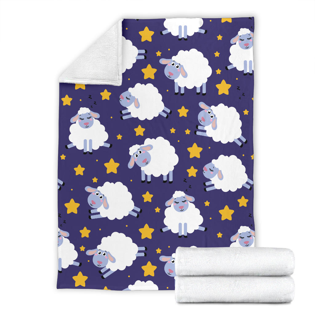 Sheep Pattern Print Design 03 Premium Blanket