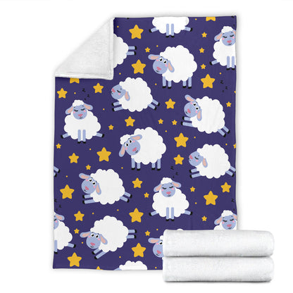 Sheep Pattern Print Design 03 Premium Blanket