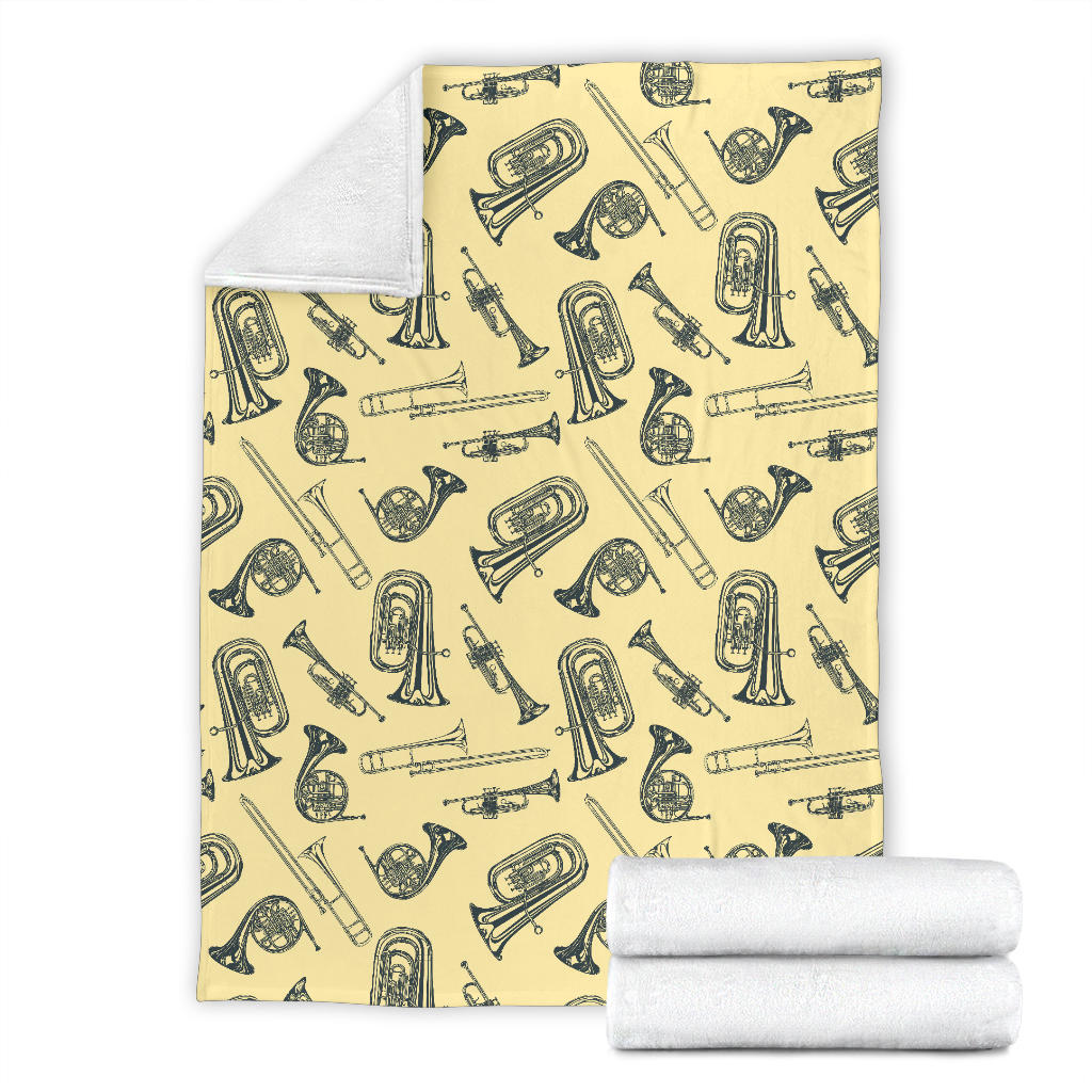 Tuba Pattern Print Design 01 Premium Blanket