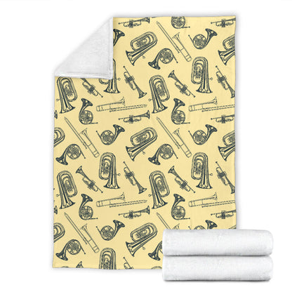Tuba Pattern Print Design 01 Premium Blanket
