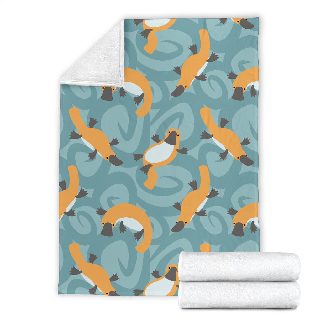 Platypus Pattern Print Design A01 Premium Blanket